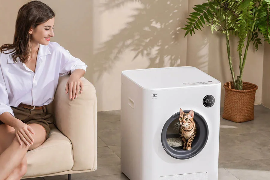 self cleaning litter tray